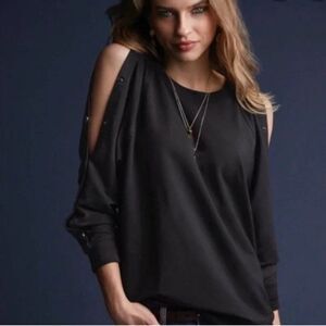 CAbi Snap Sleeve Sweatshirt Style #3686 Women Size XS